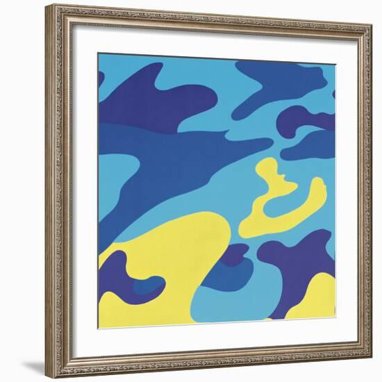 Camouflage, 1987 (Blue, Yellow)-Andy Warhol-Framed Giclee Print