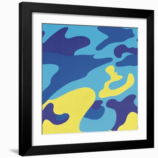 Camouflage, 1987 (Blue, Yellow)-Andy Warhol-Framed Giclee Print