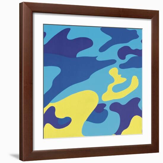 Camouflage, 1987 (Blue, Yellow)-Andy Warhol-Framed Giclee Print