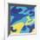 Camouflage, 1987 (Blue, Yellow)-Andy Warhol-Framed Giclee Print