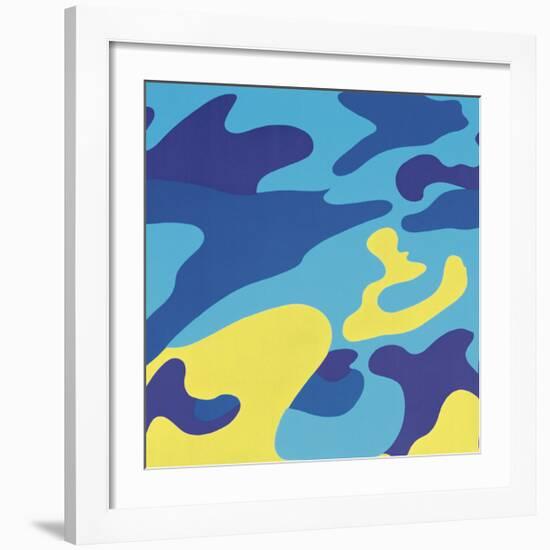 Camouflage, 1987 (Blue, Yellow)-Andy Warhol-Framed Giclee Print