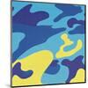 Camouflage, 1987 (blue, yellow)-Andy Warhol-Mounted Art Print