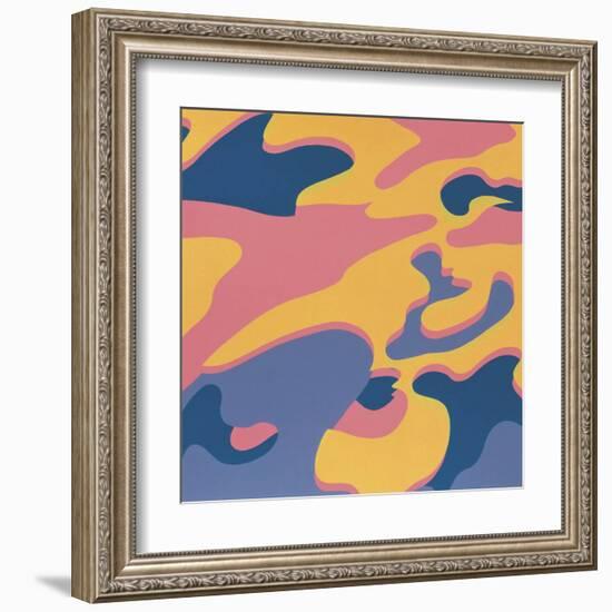 Camouflage, 1987 (Pink, Purple, Orange)-Andy Warhol-Framed Art Print