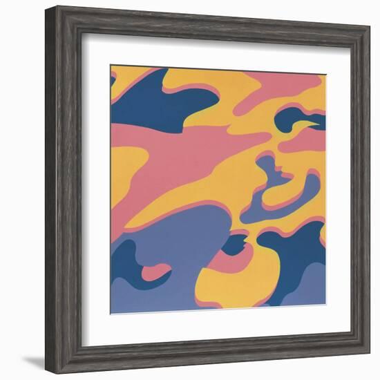 Camouflage, 1987 (Pink, Purple, Orange)-Andy Warhol-Framed Art Print