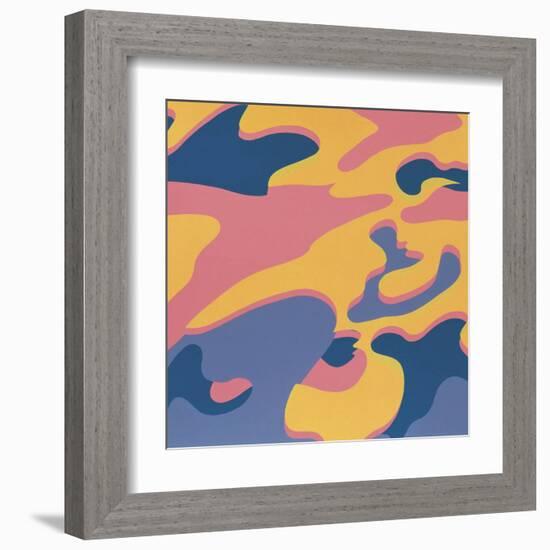 Camouflage, 1987 (Pink, Purple, Orange)-Andy Warhol-Framed Art Print