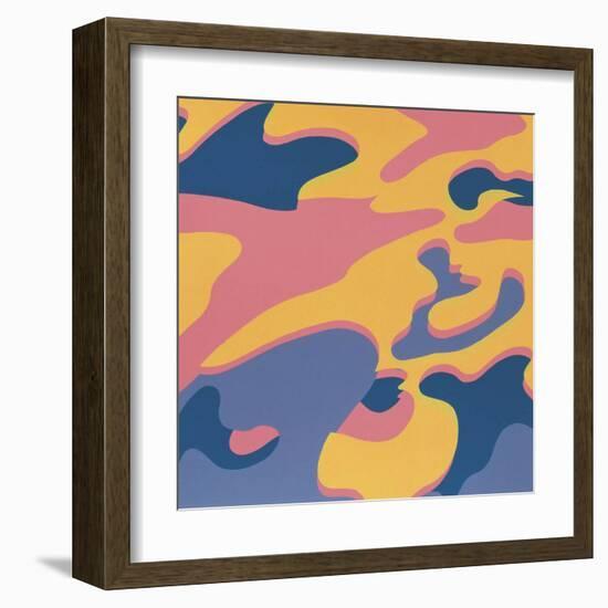 Camouflage, 1987 (Pink, Purple, Orange)-Andy Warhol-Framed Art Print