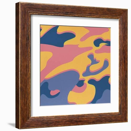 Camouflage, 1987 (Pink, Purple, Orange)-Andy Warhol-Framed Art Print