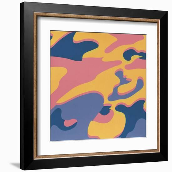 Camouflage, 1987 (Pink, Purple, Orange)-Andy Warhol-Framed Art Print