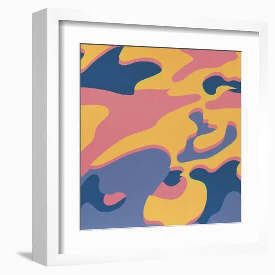 Camouflage, 1987 (Pink, Purple, Orange)-Andy Warhol-Framed Art Print
