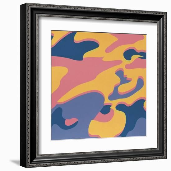 Camouflage, 1987 (Pink, Purple, Orange)-Andy Warhol-Framed Art Print