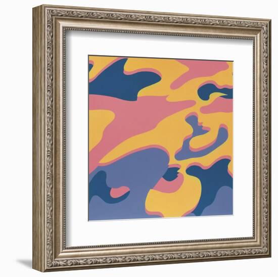 Camouflage, 1987 (pink, purple, orange)-Andy Warhol-Framed Art Print