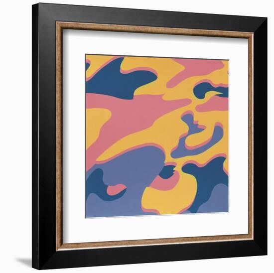 Camouflage, 1987 (pink, purple, orange)-Andy Warhol-Framed Art Print