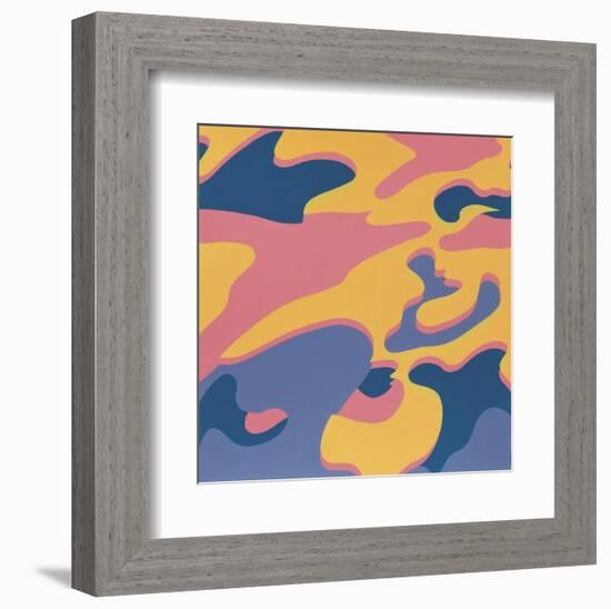 Camouflage, 1987 (pink, purple, orange)-Andy Warhol-Framed Art Print