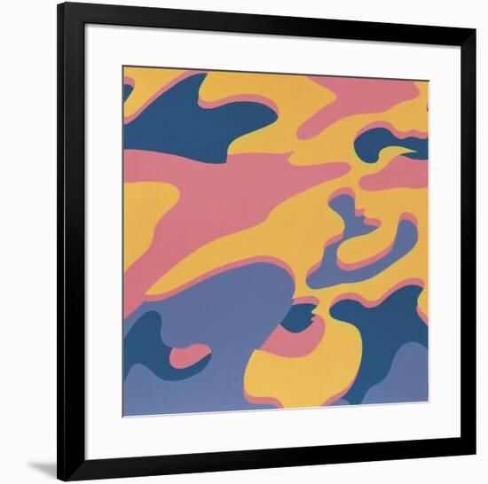 Camouflage, 1987 (pink, purple, orange)-Andy Warhol-Framed Art Print