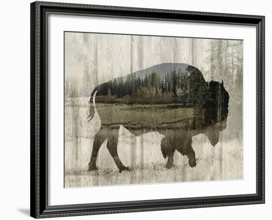 Camouflage Animals - Bison-Tania Bello-Framed Giclee Print