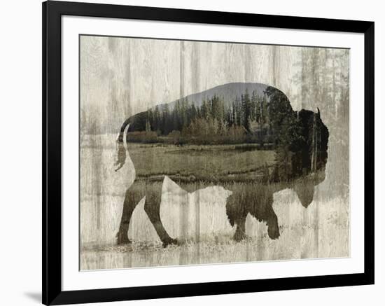 Camouflage Animals - Bison-Tania Bello-Framed Giclee Print