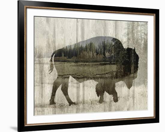 Camouflage Animals - Bison-Tania Bello-Framed Giclee Print