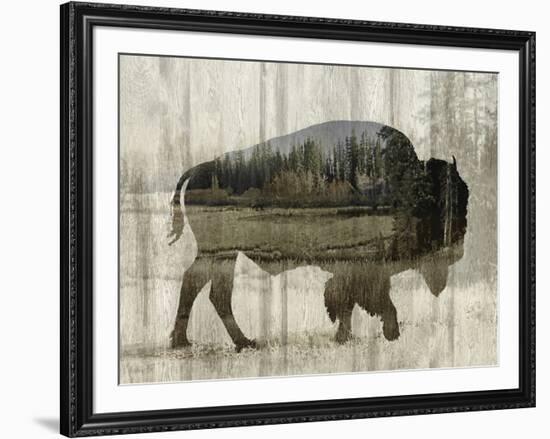 Camouflage Animals - Bison-Tania Bello-Framed Giclee Print