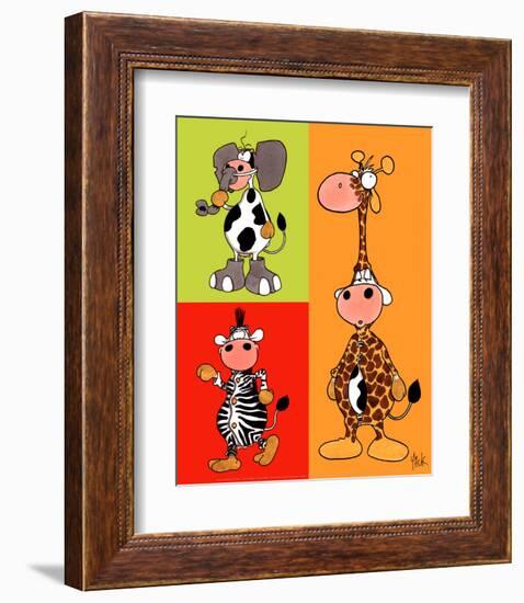 Camouflage-Yack-Framed Art Print