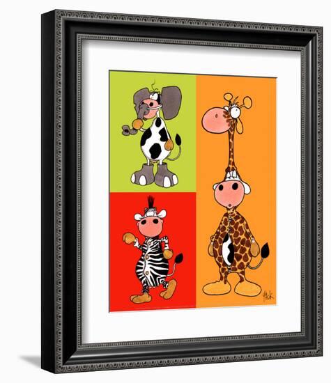 Camouflage-Yack-Framed Art Print