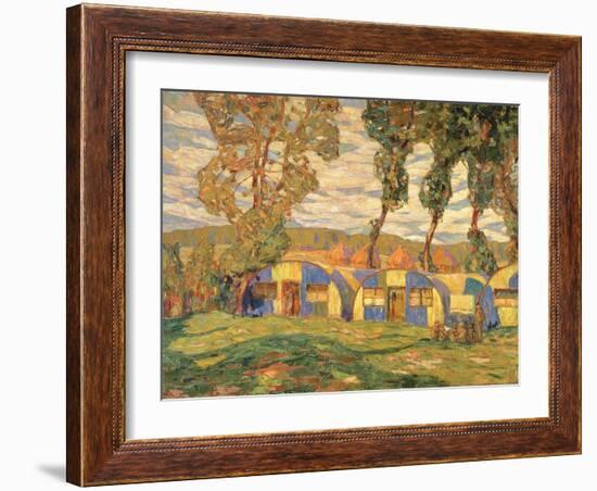 Camouflaged Huts, Viller Au Bois, 1917-Alexander Young Jackson-Framed Giclee Print