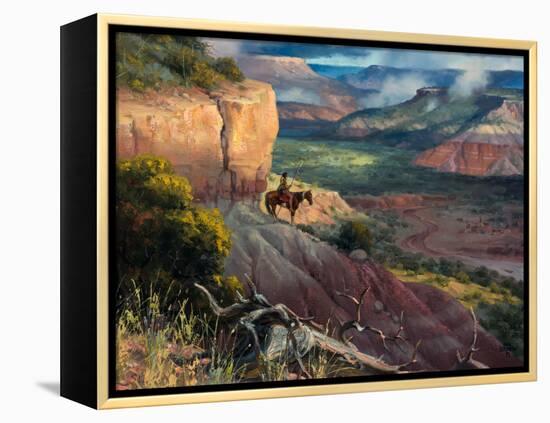 Camp Along the Timbercreek-Jack Sorenson-Framed Stretched Canvas