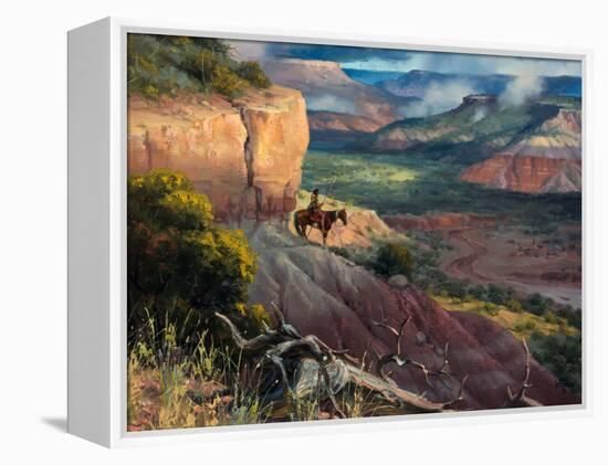 Camp Along the Timbercreek-Jack Sorenson-Framed Stretched Canvas