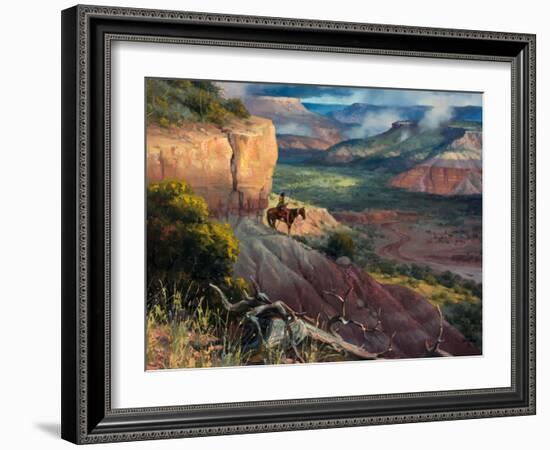 Camp Along the Timbercreek-Jack Sorenson-Framed Art Print