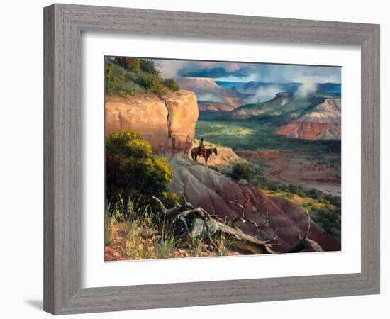 Camp Along the Timbercreek-Jack Sorenson-Framed Art Print