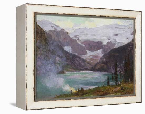 Camp by Lake Louise-Edward Henry Potthast-Framed Premier Image Canvas