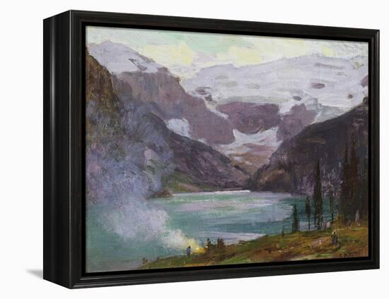Camp by Lake Louise-Edward Henry Potthast-Framed Premier Image Canvas