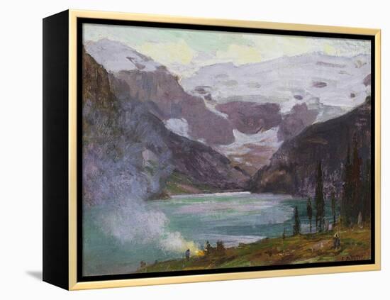 Camp by Lake Louise-Edward Henry Potthast-Framed Premier Image Canvas