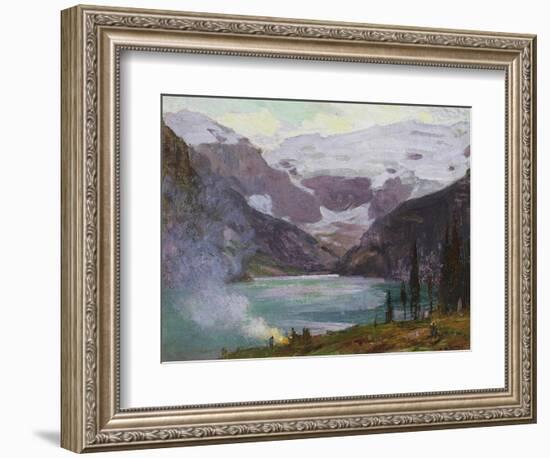 Camp by Lake Louise-Edward Henry Potthast-Framed Giclee Print