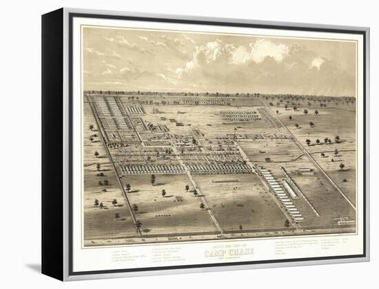 Camp Chase, Ohio - Panoramic Map-Lantern Press-Framed Stretched Canvas