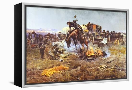 Camp Cook's Troubles-Charles Marion Russell-Framed Stretched Canvas