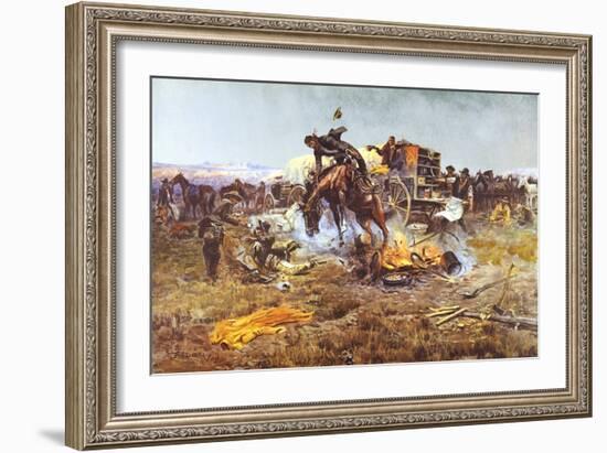 Camp Cook's Troubles-Charles Marion Russell-Framed Art Print