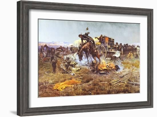 Camp Cook's Troubles-Charles Marion Russell-Framed Art Print