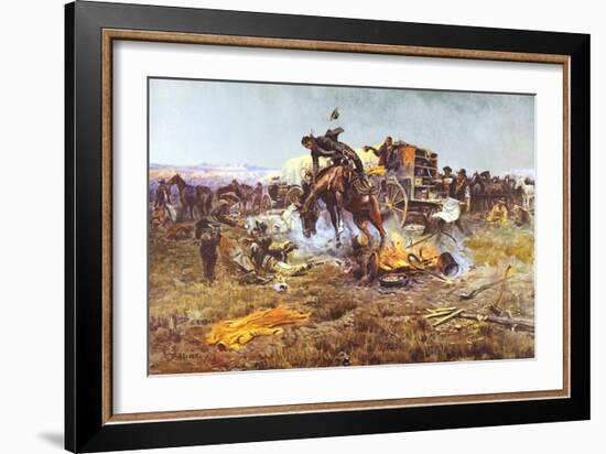 Camp Cook's Troubles-Charles Marion Russell-Framed Art Print