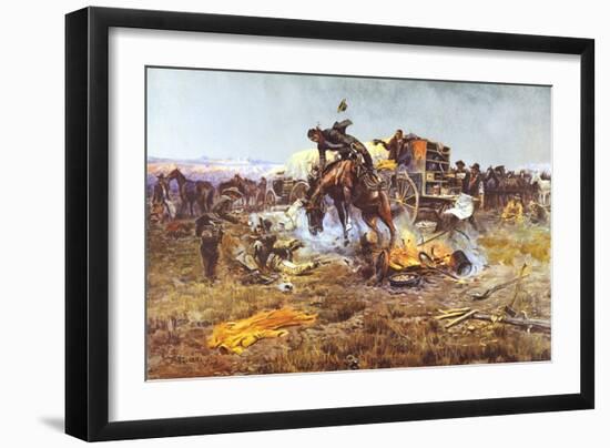 Camp Cook's Troubles-Charles Marion Russell-Framed Art Print