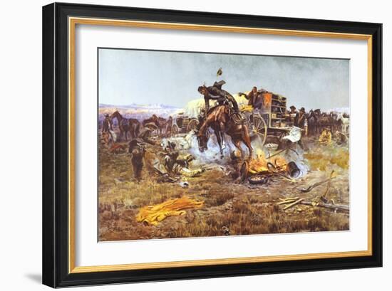 Camp Cook's Troubles-Charles Marion Russell-Framed Art Print