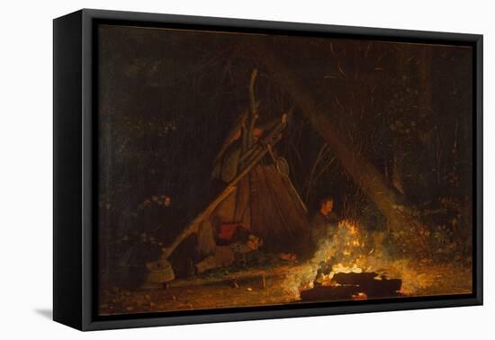 Camp Fire, 1880-Winslow Homer-Framed Premier Image Canvas