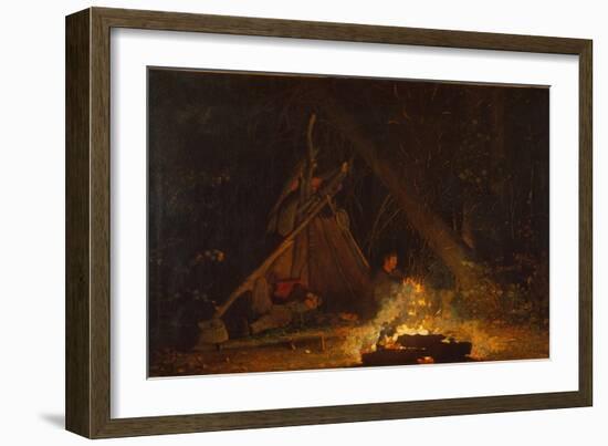 Camp Fire, 1880-Winslow Homer-Framed Giclee Print