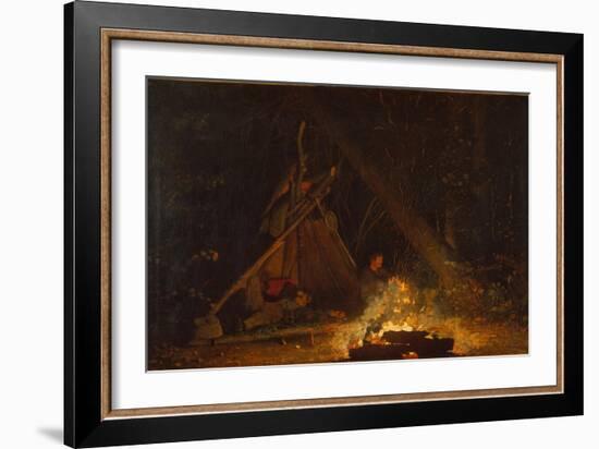 Camp Fire, 1880-Winslow Homer-Framed Giclee Print