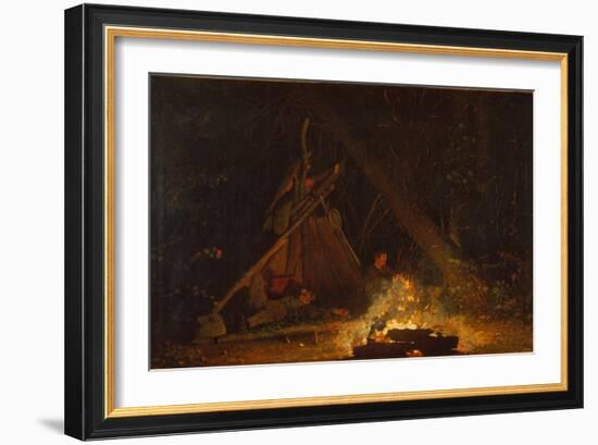 Camp Fire, 1880-Winslow Homer-Framed Giclee Print