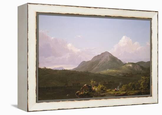 Camp Fire in the Maine Wilderness, Circa 1850-Frederic Edwin Church-Framed Premier Image Canvas