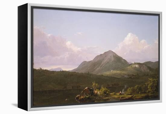 Camp Fire in the Maine Wilderness, Circa 1850-Frederic Edwin Church-Framed Premier Image Canvas