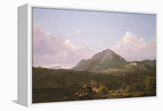 Camp Fire in the Maine Wilderness, Circa 1850-Frederic Edwin Church-Framed Premier Image Canvas