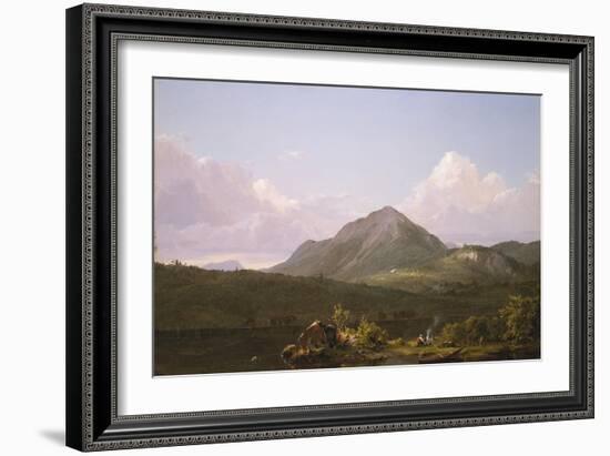 Camp Fire in the Maine Wilderness, Circa 1850-Frederic Edwin Church-Framed Giclee Print