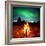 Camp Fire Watching Northern Lights-Solarseven-Framed Photographic Print