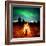 Camp Fire Watching Northern Lights-Solarseven-Framed Photographic Print